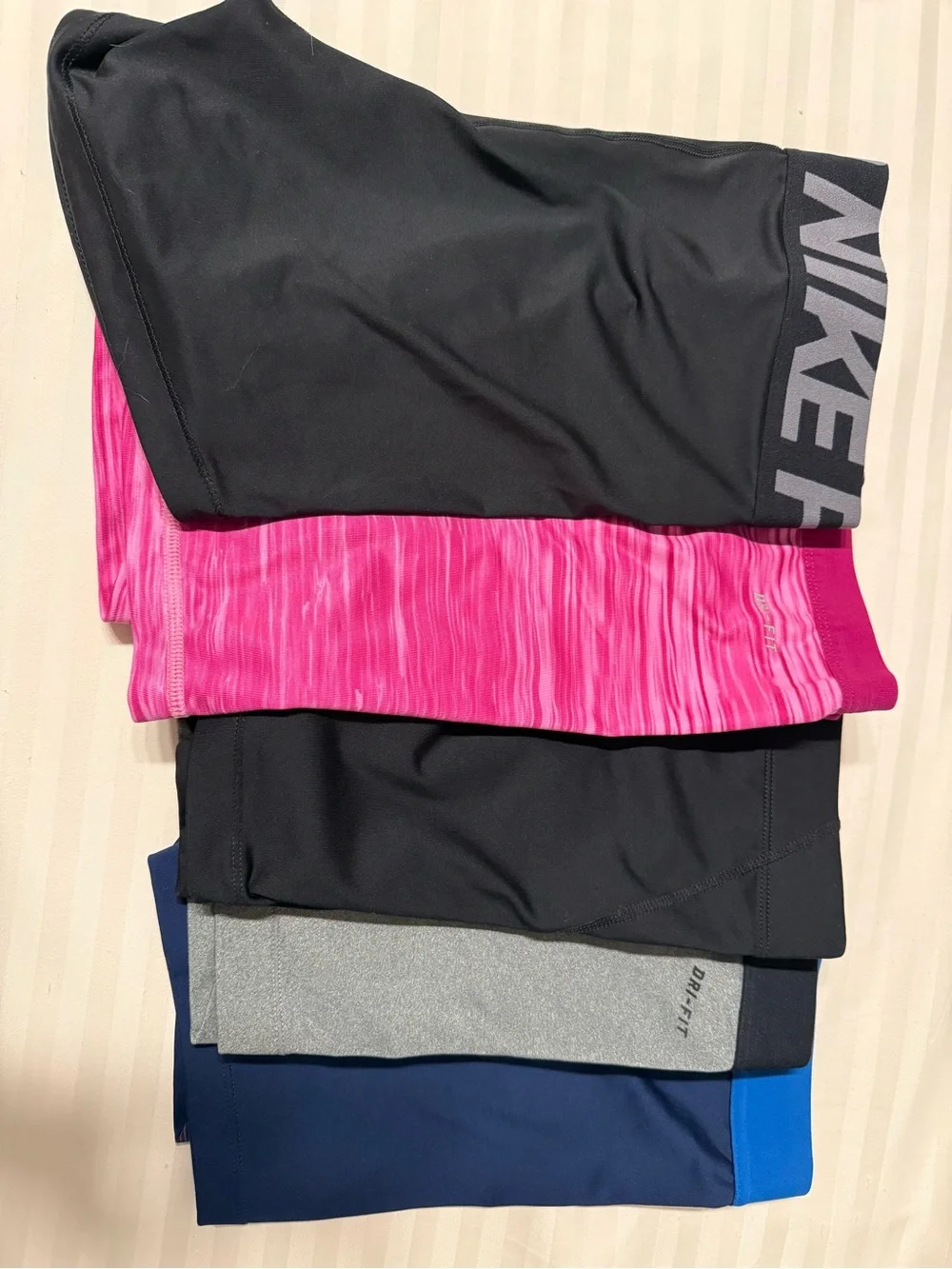 Nike Pro woman’s size S Athletic Shorts in Black, Pink, Blue Bundle of 5